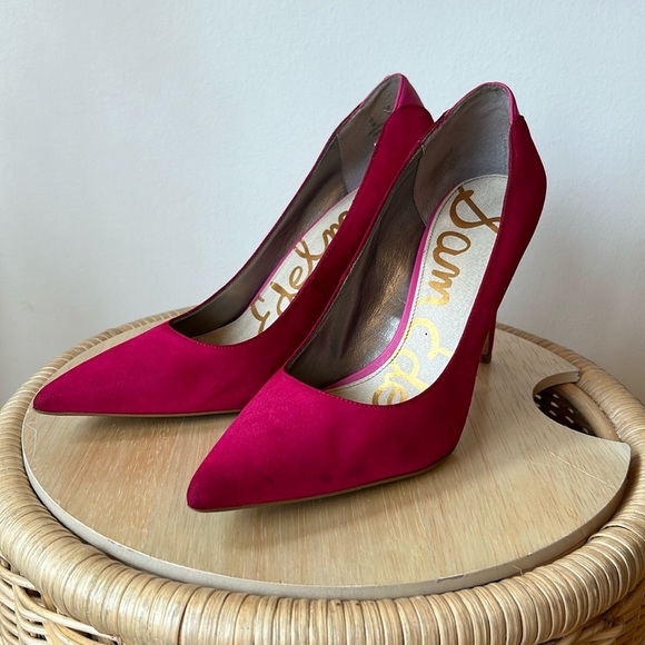 Sam Edelman Hot Pink Pointed Toe Stilettos Heels Size 8 - Picture 3 of 8